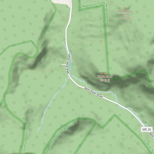 OpenStreetMap map of Table Rock Trail, ME