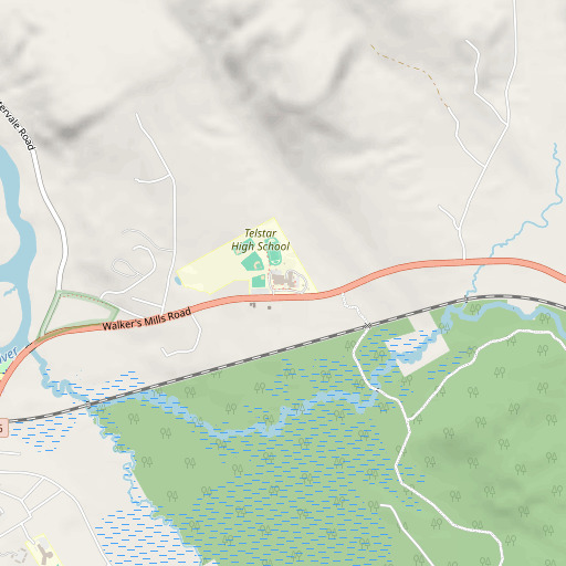 OpenStreetMap map of Telstar Middle School, ME