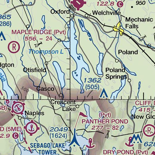 FAA VFR chart of Turtle Island, ME