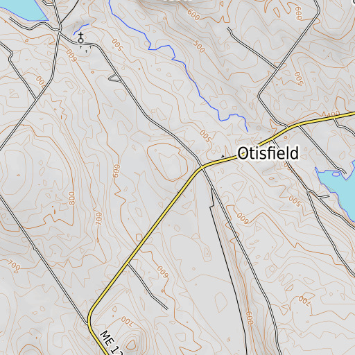 OpenTopoMap map of Wight Cemetery, ME