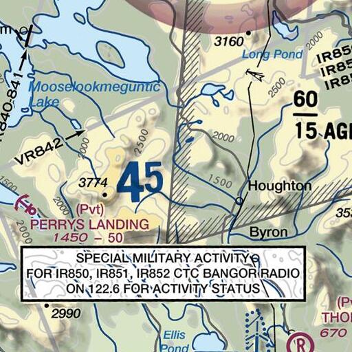 FAA VFR chart of Angel Falls, ME