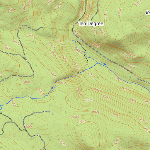 OpenTopoMap map of Angel Falls, ME