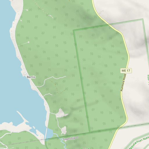 OpenStreetMap map of Bemis Trail, ME