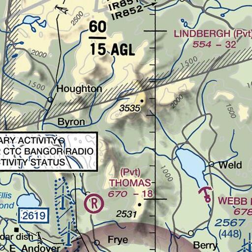 FAA VFR chart of Brook Trail, ME
