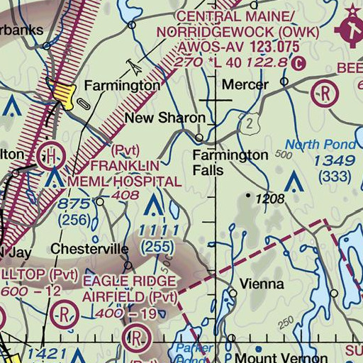 FAA VFR chart of Cape Cod Hill Elementary School, ME