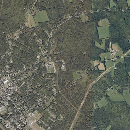 Aerial imagery of Cascade Brook School, ME