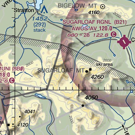 FAA VFR chart of Crocker Cirque, ME
