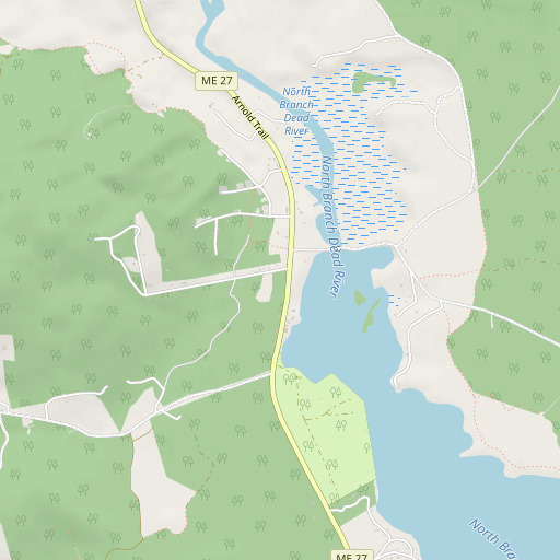OpenStreetMap map of Flagstaff Cemetery, ME