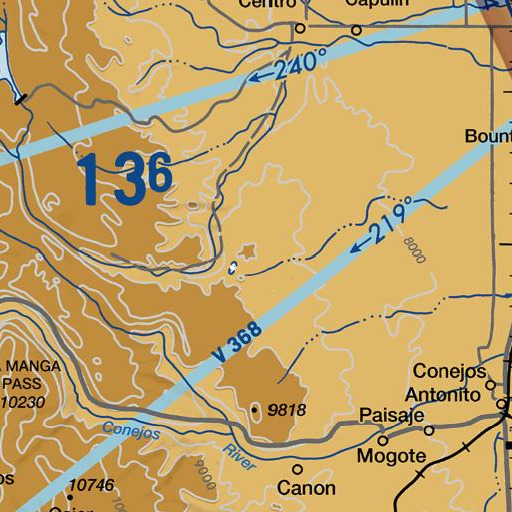 FAA VFR chart of Flat Top, CO