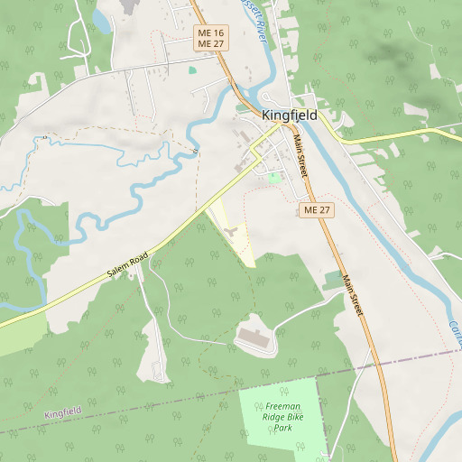 OpenStreetMap map of Kingfield Elementary School, ME