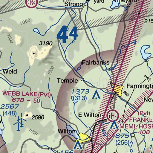 FAA VFR chart of Mitchell Cemetery, ME