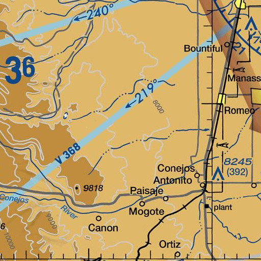 FAA VFR chart of Swan Dam, CO