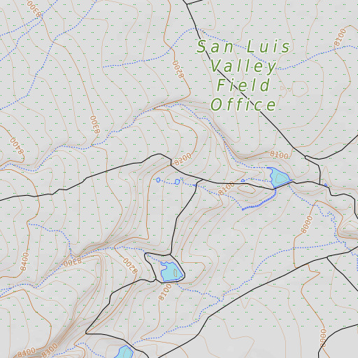 OpenTopoMap map of Swan Dam, CO