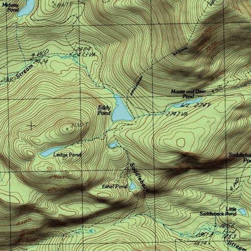 USGS 24K topo map of Piazza Rock, ME