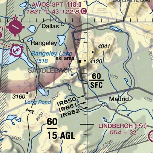 FAA VFR chart of Piazza Rock Trail, ME