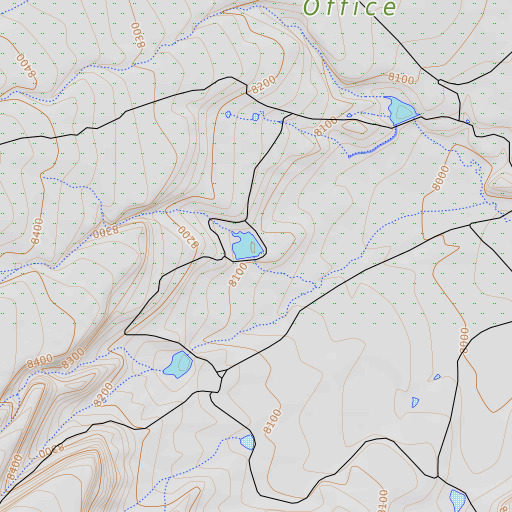 OpenTopoMap map of Ostrich Dam, CO