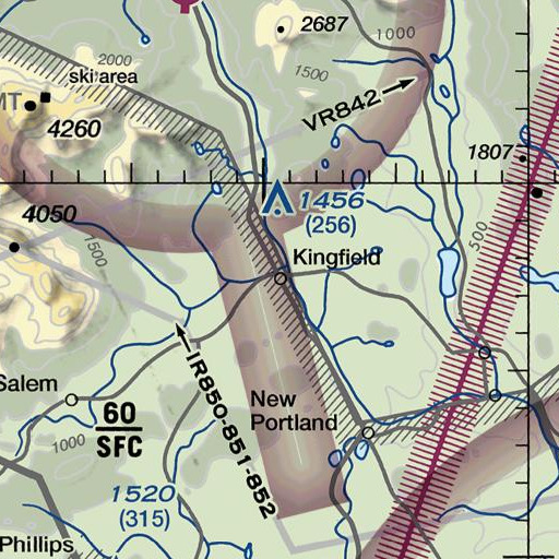 FAA VFR chart of Stanley School (historical), ME