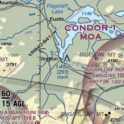 FAA VFR chart of Stratton Post Office, ME
