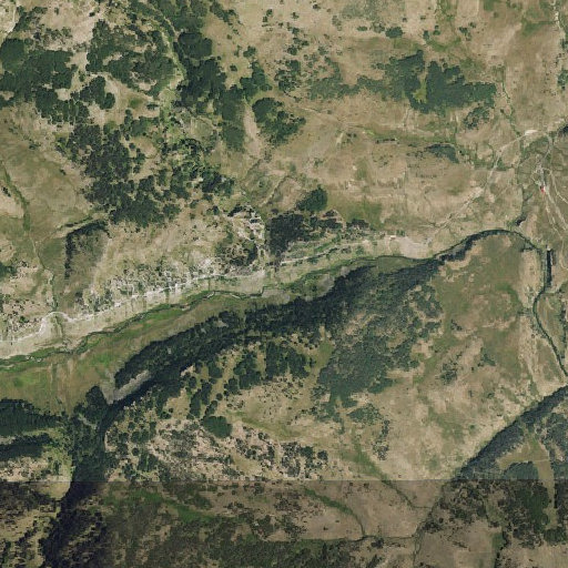 Aerial imagery of Cascade Creek, CO