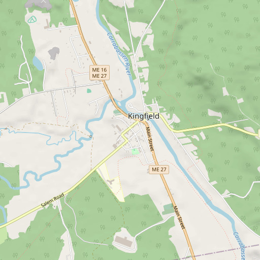 OpenStreetMap map of Webster Free Library, ME