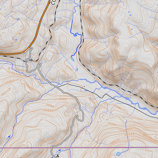 OpenTopoMap map of Cumbres Creek, CO