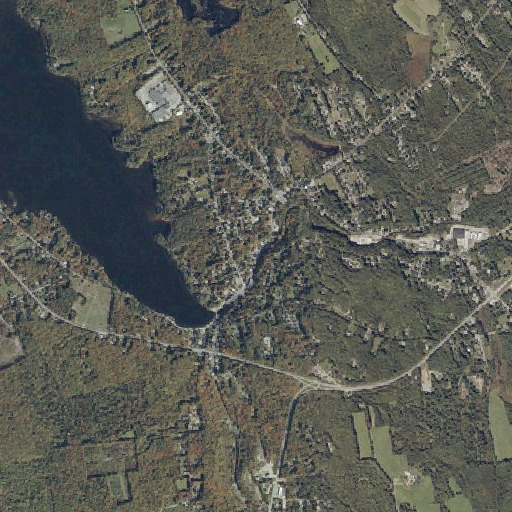 Aerial imagery of Wilton Post Office, ME