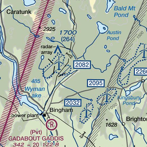 FAA VFR chart of Austin Stream Falls, ME