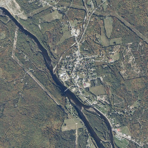 Aerial imagery of Bingham Union Library, ME