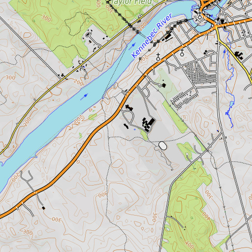 OpenTopoMap map of Bloomfield Elementary School, ME