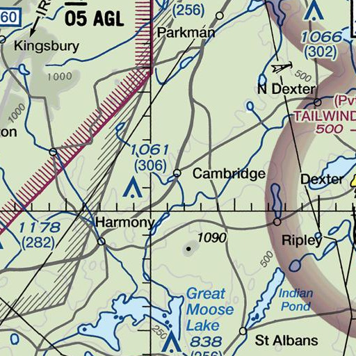 FAA VFR chart of Cambridge Post Office, ME