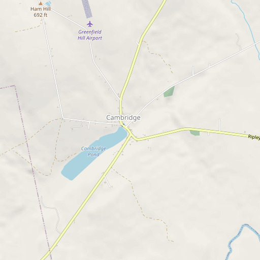 OpenStreetMap map of Cambridge Post Office, ME