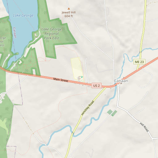 OpenStreetMap map of Canaan Elementary School, ME