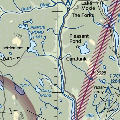 FAA VFR chart of Caratunk Post Office, ME