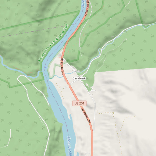 OpenStreetMap map of Caratunk Post Office, ME