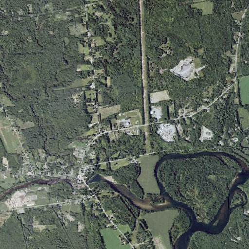 Aerial imagery of Carrabec High School, ME