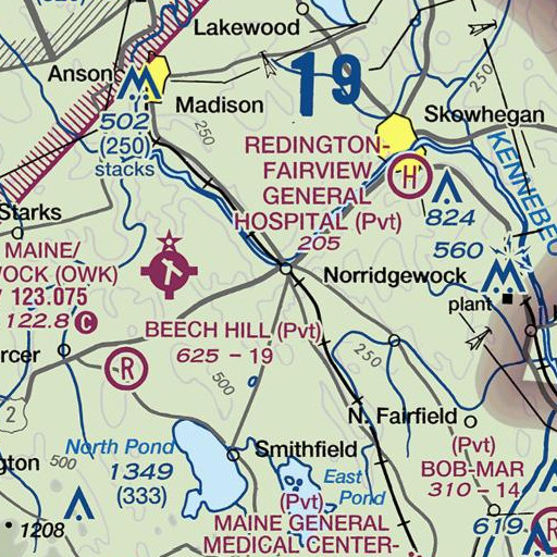 FAA VFR chart of Mill Stream Elementary School, ME