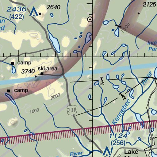 FAA VFR chart of Cold Stream Falls, ME
