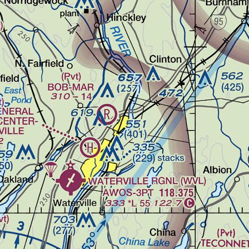 FAA VFR chart of Fairfield Primary School, ME