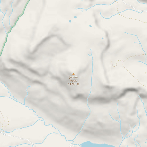 OpenStreetMap map of Jarosa Peak, CO