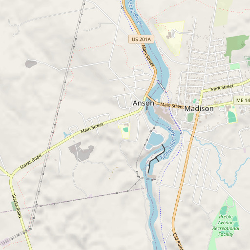 OpenStreetMap map of Garret Schenck Elementary School, ME