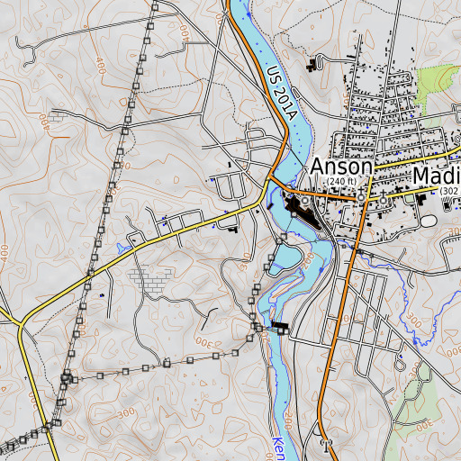OpenTopoMap map of Garret Schenck Elementary School, ME