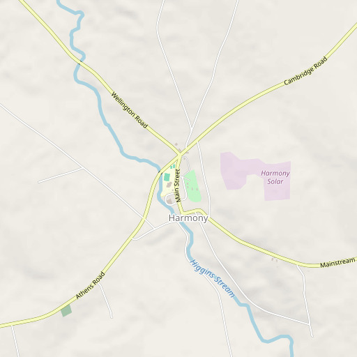 OpenStreetMap map of Harmony Post Office, ME
