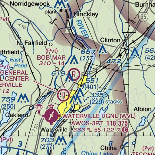 FAA VFR chart of Interchange 35, ME