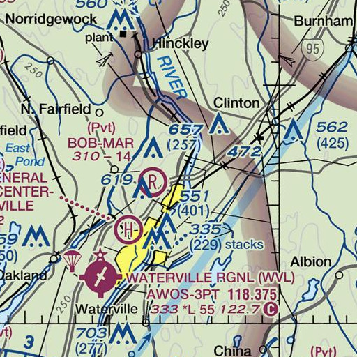 FAA VFR chart of Interchange 36, ME