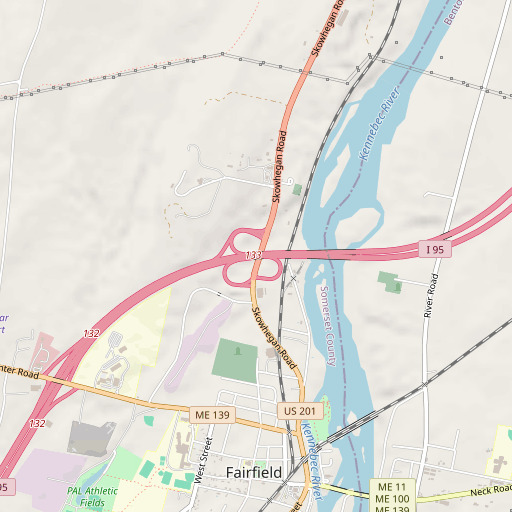 OpenStreetMap map of Interchange 36, ME
