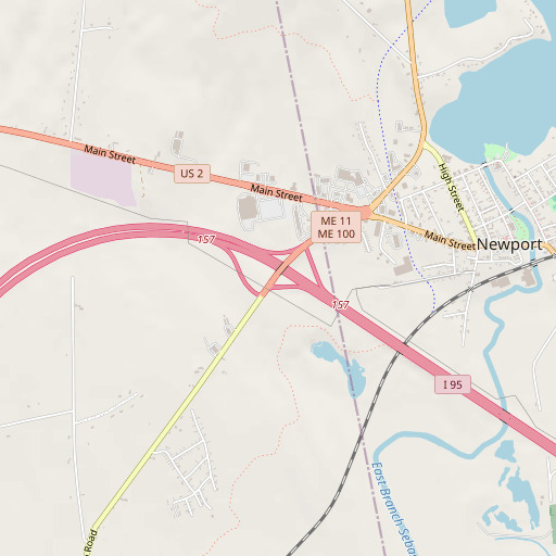OpenStreetMap map of Interchange 39, ME
