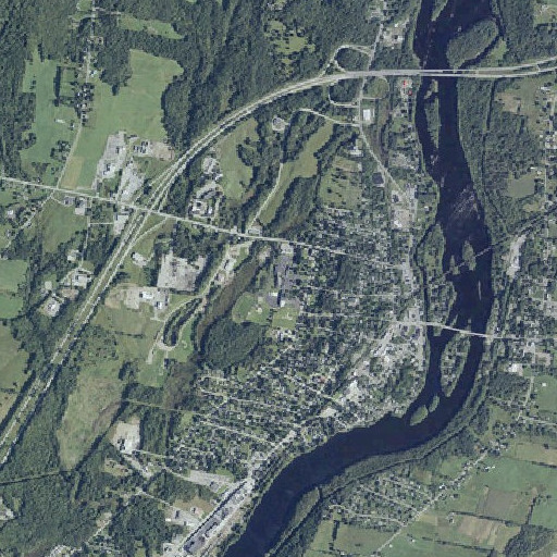 Aerial imagery of Lawrence High School, ME