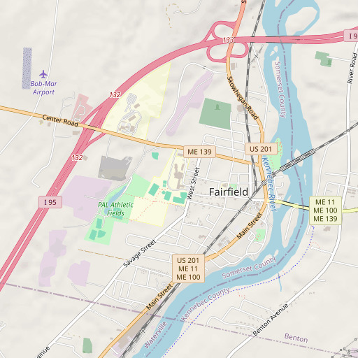 OpenStreetMap map of Lawrence Junior High School, ME