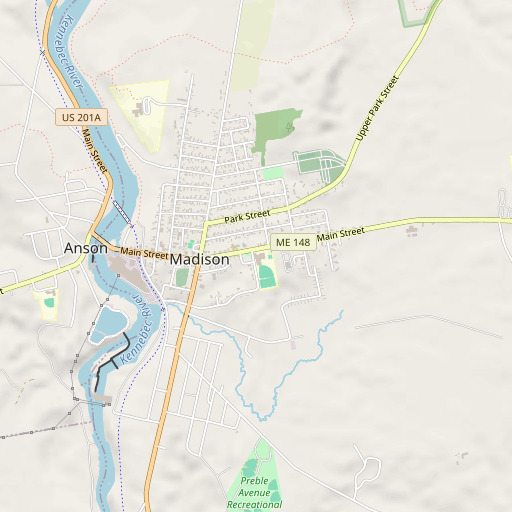 OpenStreetMap map of Madison Junior High School, ME