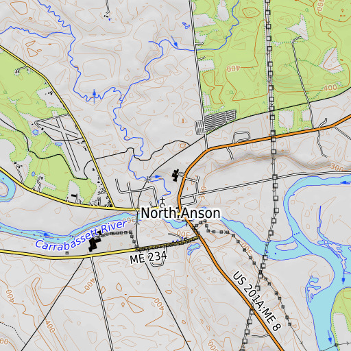 OpenTopoMap map of Carrabec Community School, ME